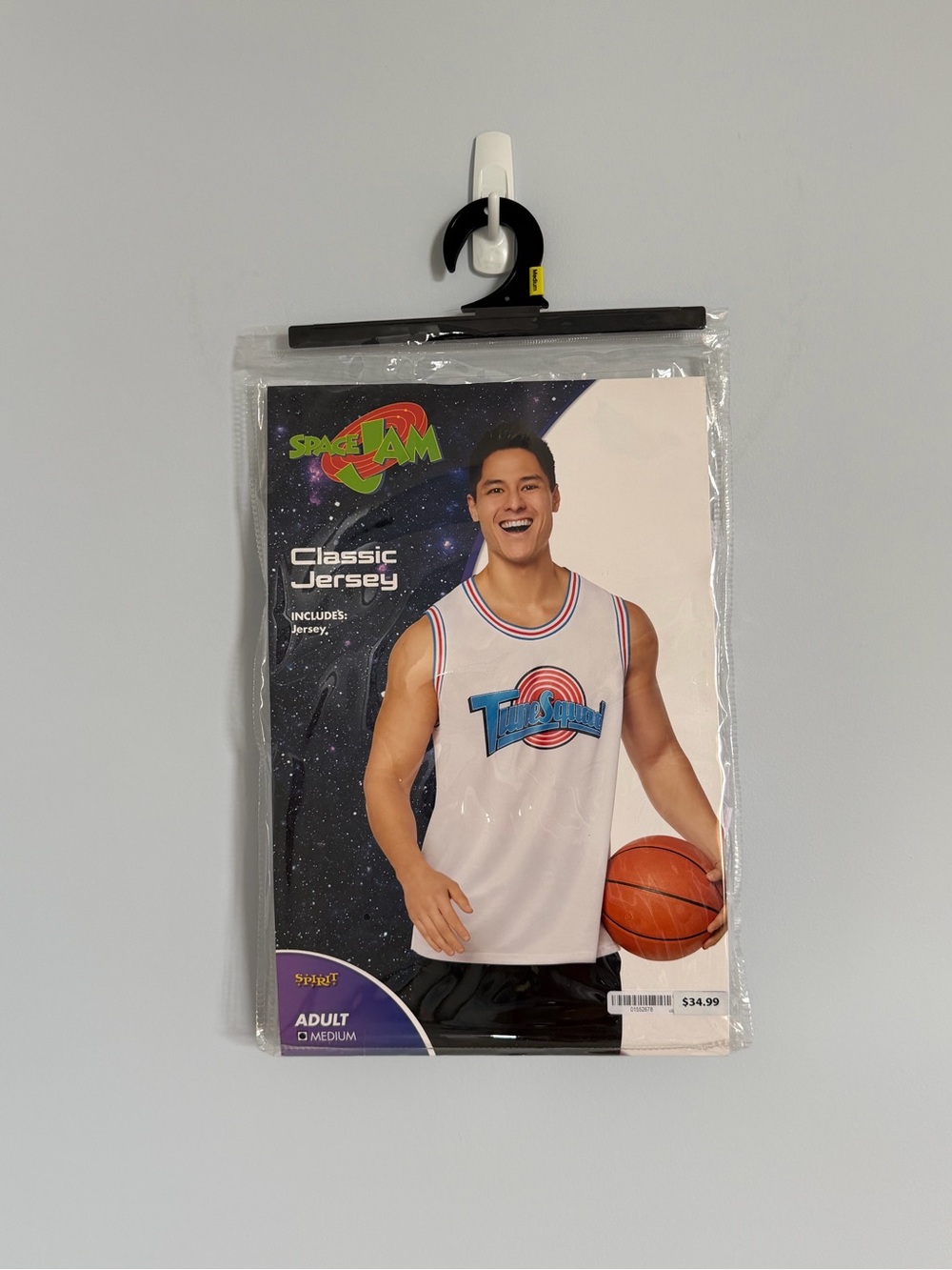 Spirit White Basketball Jersey with Blue and Red Logo
